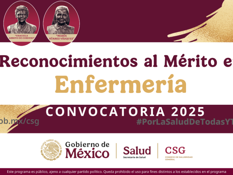 Secretaría de Salud lanza convocatoria para premiar a enfermeras y parteras