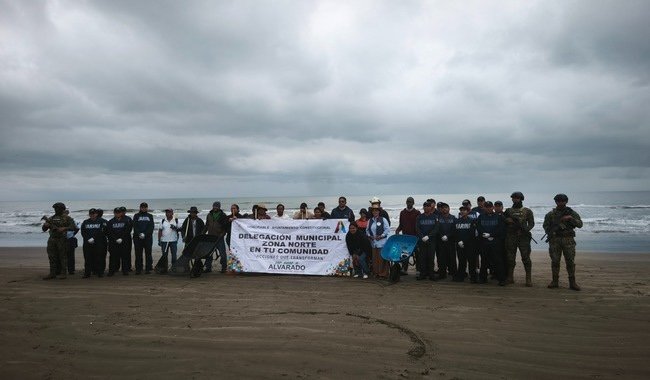 Se han recolectado 94.7 toneladas de residuos impregnados con hidrocarburo en playas de Veracruz y Tabasco