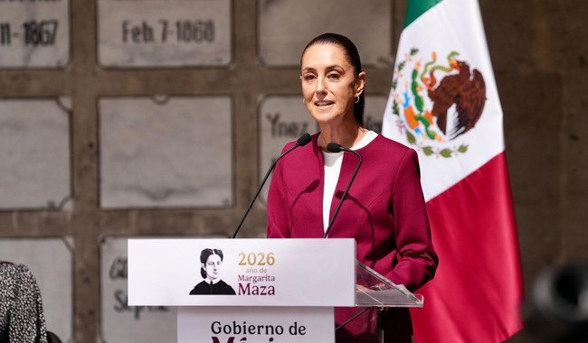 Presidenta encabeza Bicentenario del Natalicio de Margarita Maza, primera Embajadora Histórica de México