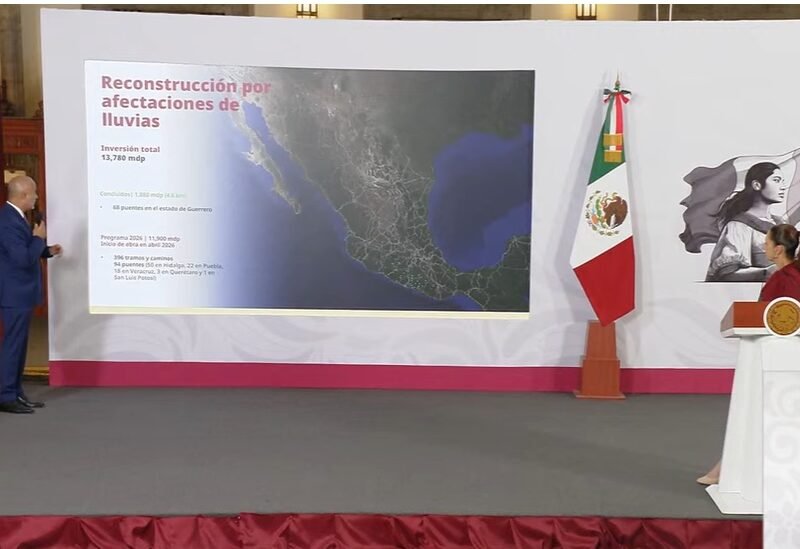 En abril inician obras en puentes afectados por las lluvias en Veracruz: Sheinbaum