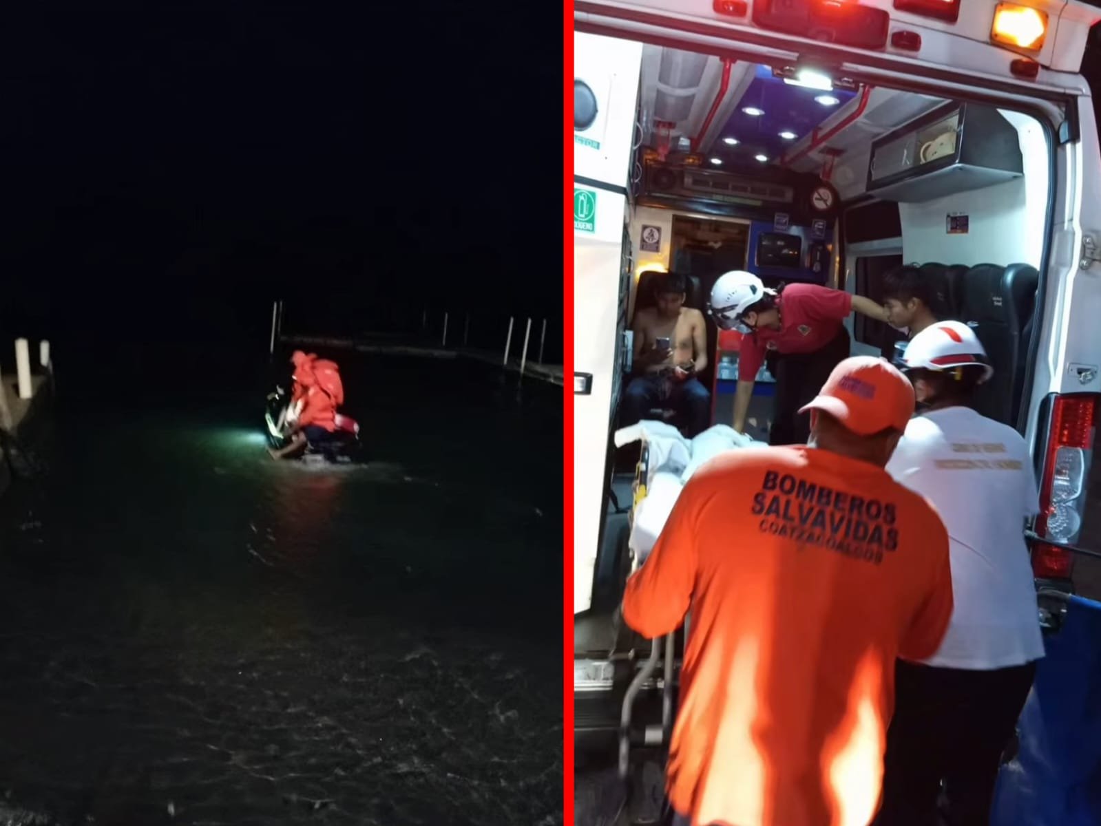 Rescatan a dos jóvenes tras naufragio en Las Barrillas; fueron trasladados a hospital