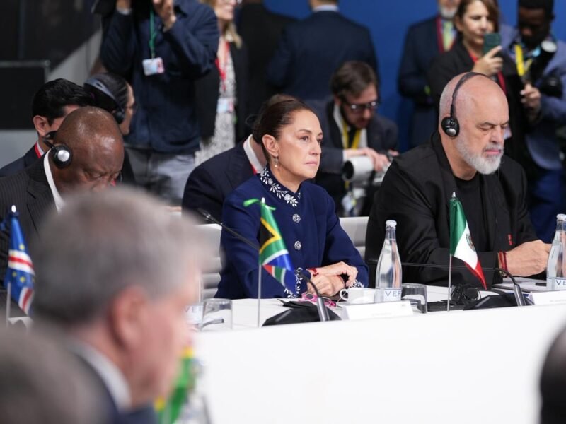 Sheinbaum propone reforestación global y no intervención en Cuba desde Barcelona