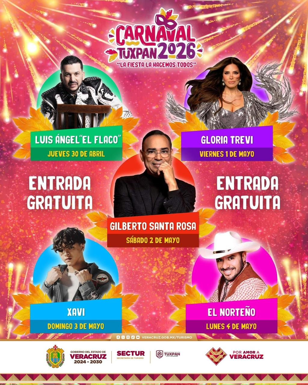Todo listo para el Carnaval Tuxpan: grandes artistas y diversión para toda la familia