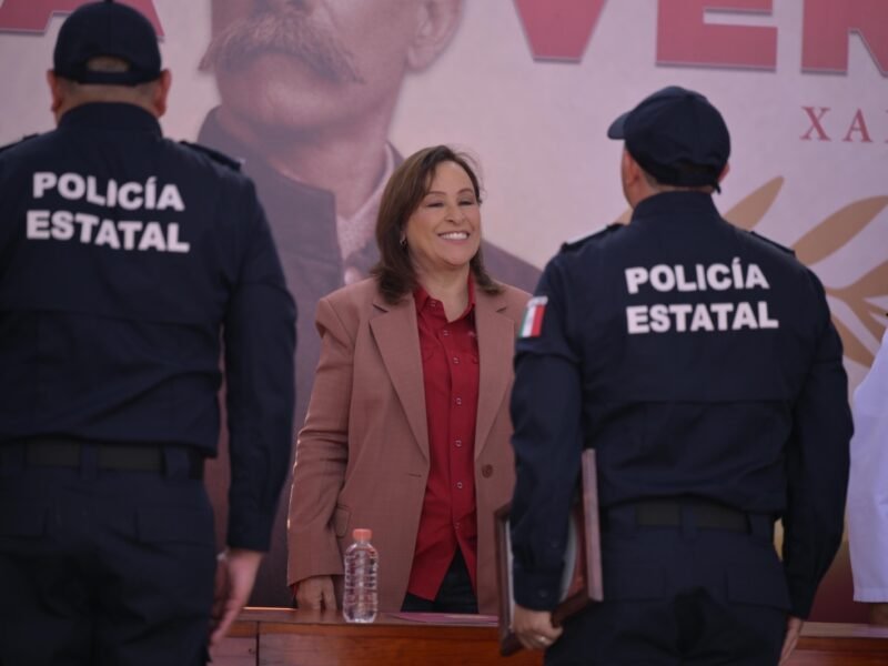 Gobernadora reconoce valor y trabajo humanitario de la Policía Veracruzana en contingencias