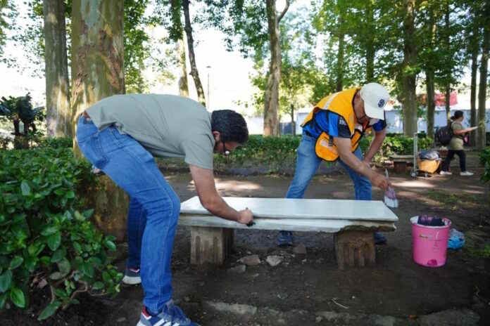Mediante los Tequios, dependencias municipales unen esfuerzos para dignificar espacios públicos y fortalecer el tejido social