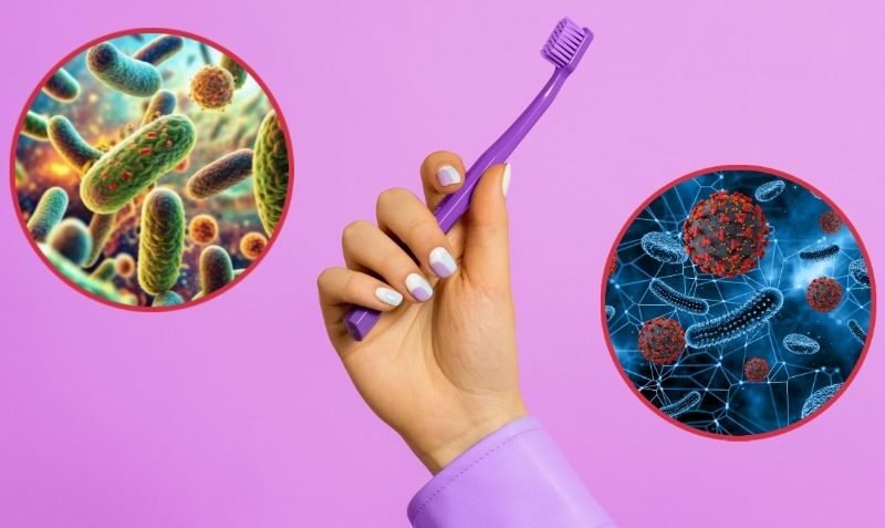 El cepillo de dientes puede ser un caldo de cultivo para las bacterias; esta es la forma correcta de desinfectarlo