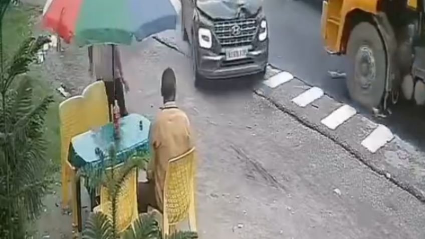 Hombres muere tras ser arrollado por un auto y después por un camión en milésimas de segundos