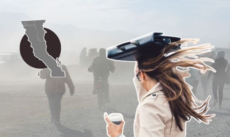 Tolvaneras y temperaturas de hasta -5 ºC en Baja California para este VIERNES 24 de abril, Frente Frío sigue afectando