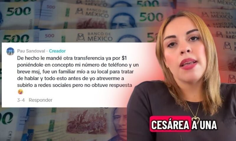 Embarazada transfiere por error 30 mil pesos a una taquería y no se lo regresan; era para su cesárea: “Se pusieron agresivas”