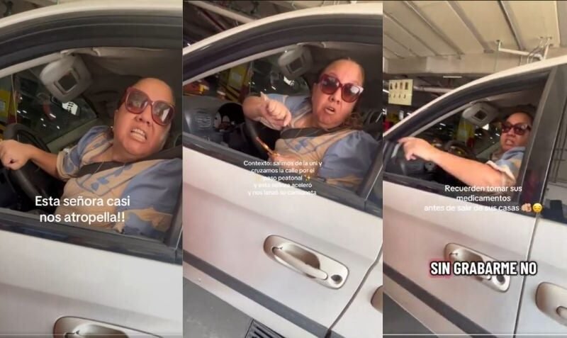 “Cuando aprendas a cruzarte me avisas”: Mujer lanza camioneta a jóvenes y asegura que los peatones no tienen prioridad