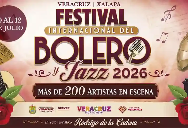 Del 10 al 12 de julio, Festival Internacional del Bolero y Jazz: Gobierno de Veracruz