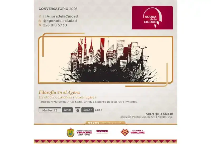 Invita la SECVER a conversatorio de filosofía en el Ágora de la Ciudad