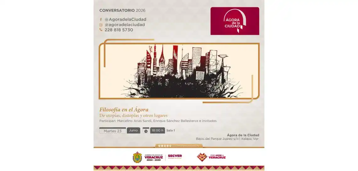 Invita la SECVER a conversatorio de filosofía en el Ágora de la Ciudad