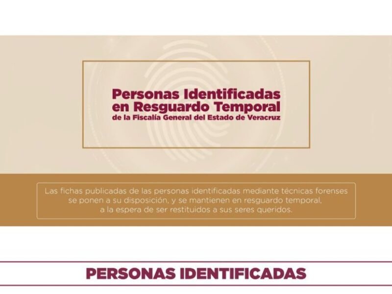 Mediante micrositio de la Fiscalía de Veracruz,13 personas son reconocidas por sus familiares