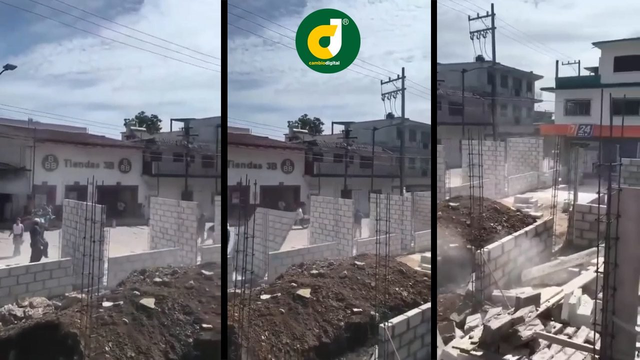 Habitantes de Chocaman tiran bardas de parque; exigen obras de pavimentación y drenaje