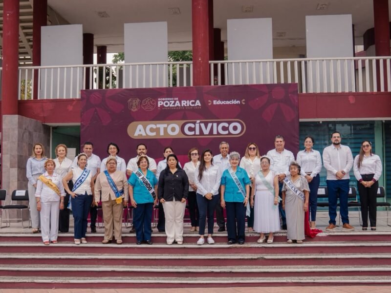 GOBIERNO DE POZA RICA Y DIF MUNICIPAL REALIZAN ACTO CÍVICO CON CLUBES DE INAPAM EN EL MARCO DEL MES DEL ADULTO MAYOR