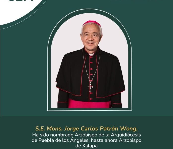 Jorge Carlos Patrón Wong será el nuevo arzobispo de Puebla