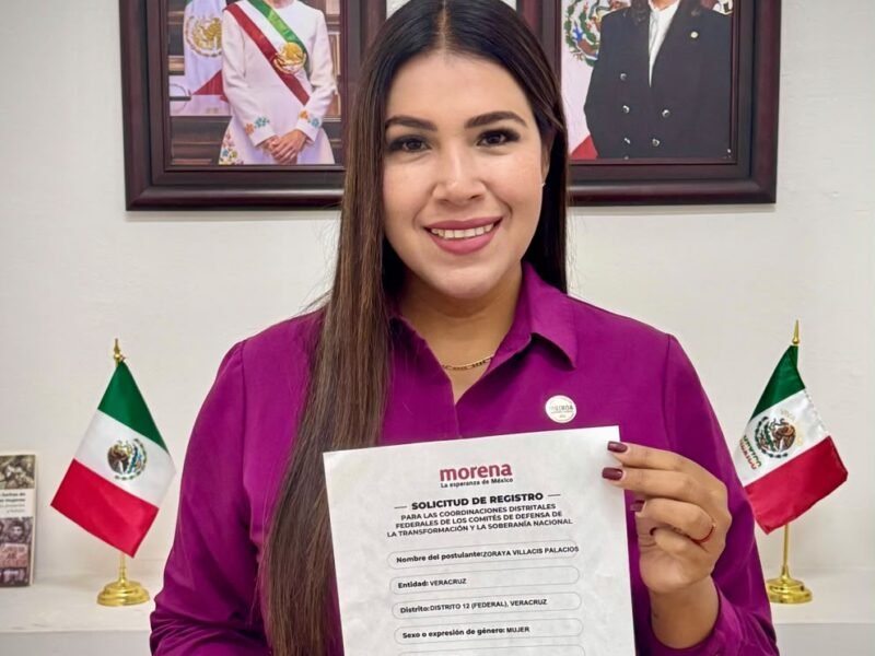 Zoraya Villacís se registra por el Distrito 12 de Veracruz