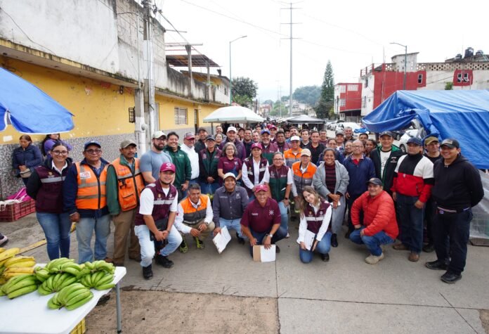 El apoyo a las familias afectadas por las lluvias en Xalapa 
