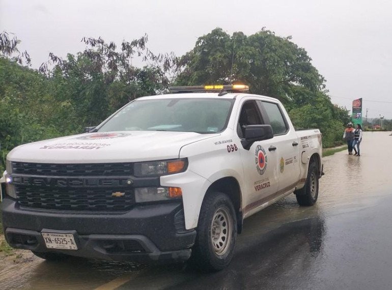 Se intensifican lluvias en el sur de Veracruz; SPC mantienen vigilancia de ríos y costas