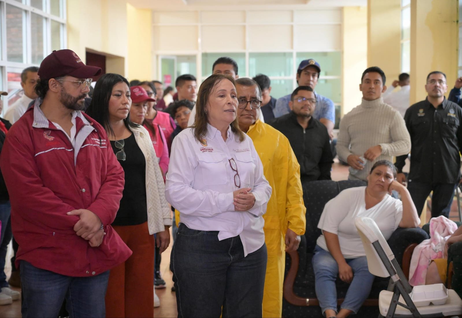 Llama Rocío Nahle a familias de Coatzacoalcos y Nanchital a resguardarse en refugios temporales