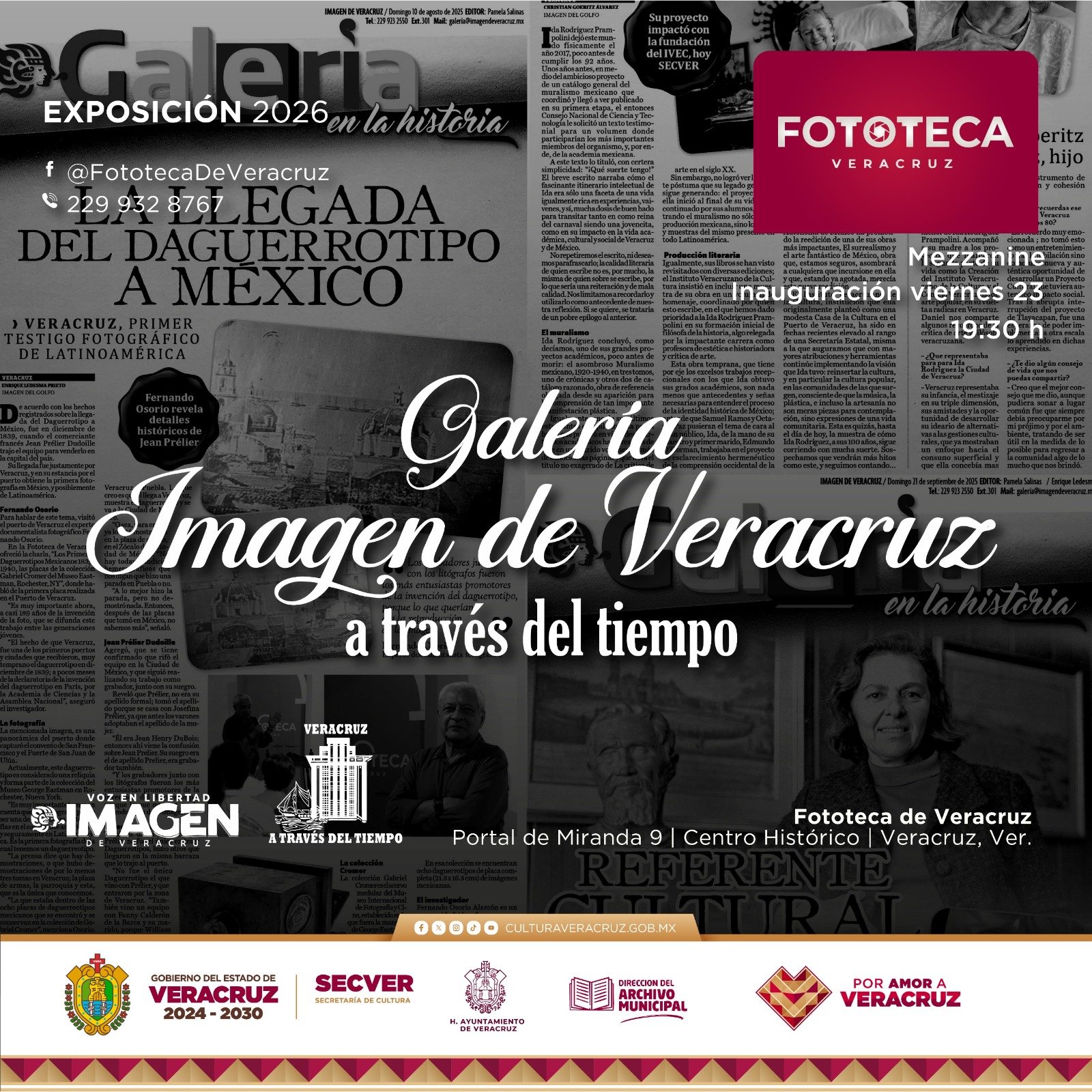 Inaugura SECVER las exposiciones La piel de la ciudad y Galería Imagen de Veracruz
