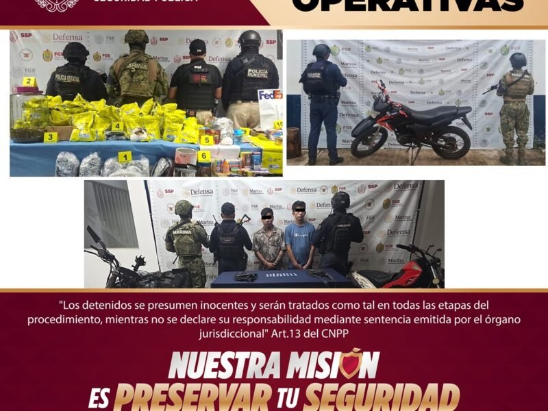 Aprehenden a 38 personas y decomisan más de 200 dosis de sustancias ilícitas: SSP
